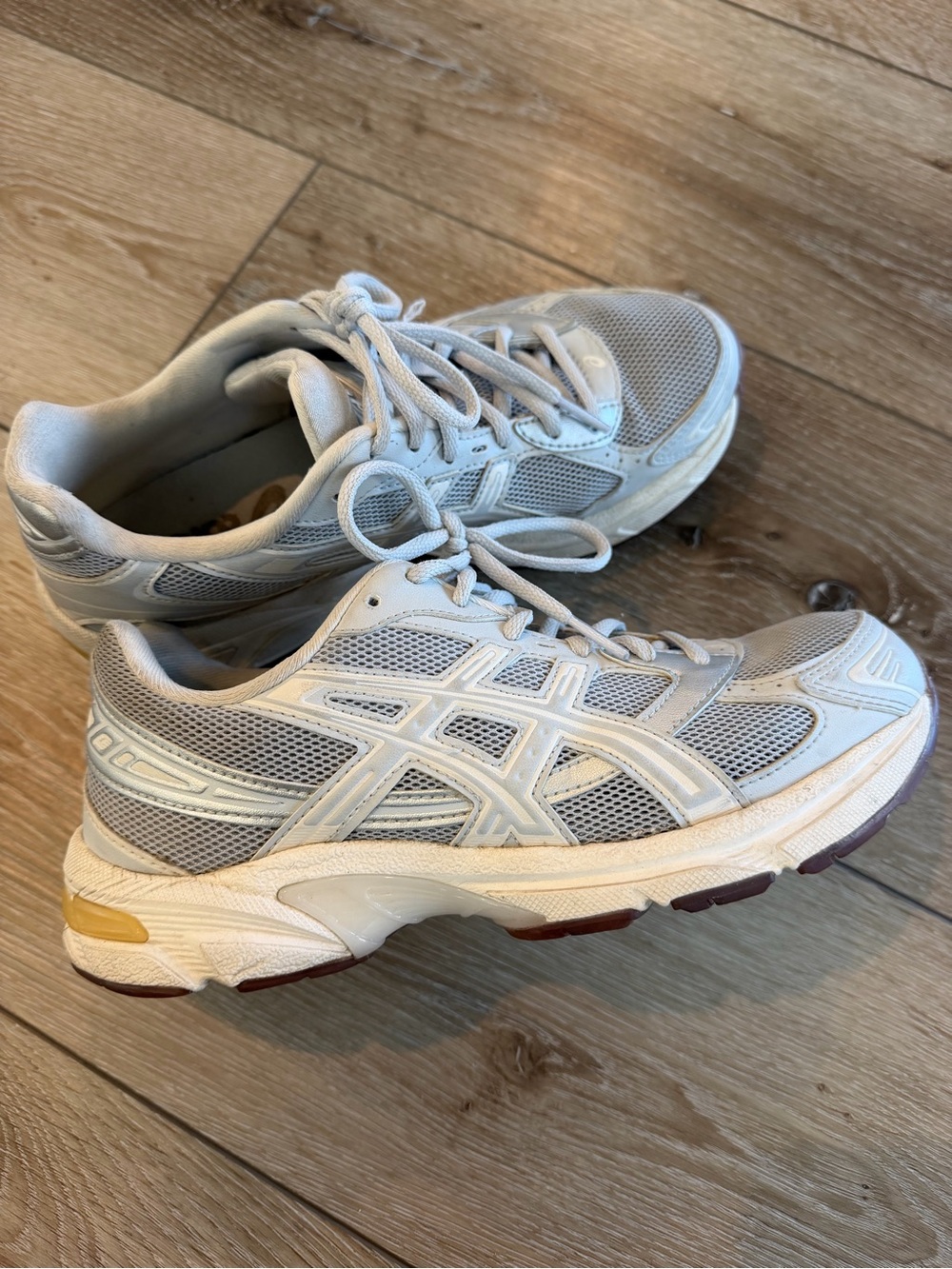 Women’s ASICS Gel 1130 Cloud Grey White Mesh Sneakers Gently Worn Size 7.5